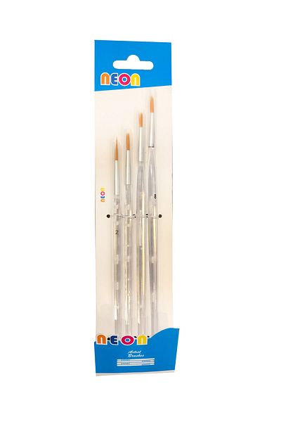 FLY COLOR Neon Brush Set of 4 (2-4-6-8 No)