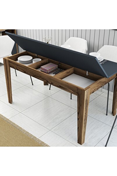 Variant Mobilya Variant Milan Yemek Masası - Ceviz / Antrasit