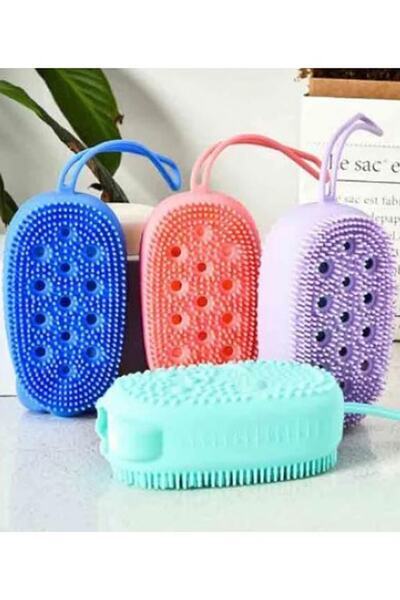 MOBEE Scrub Mitt Içi Süngerli Kese Köpüren Silikon Banyo Kesesi
