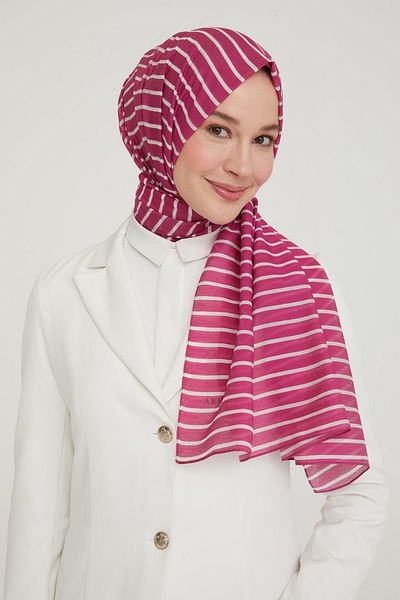 Armine Modal Silk Shawl - Fuchsia Pink
