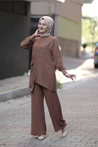 Zey&Ka Butik طقم بنطلون تونيك شبكي ستار مزدوج