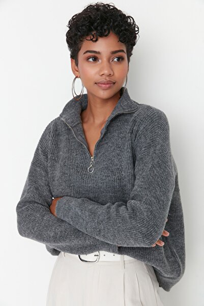 Trendyol Collection Sweater - Gray - Regular