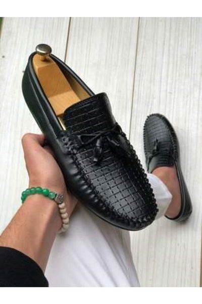 Zegeshoes Мъжки черни летни ежедневни обувки