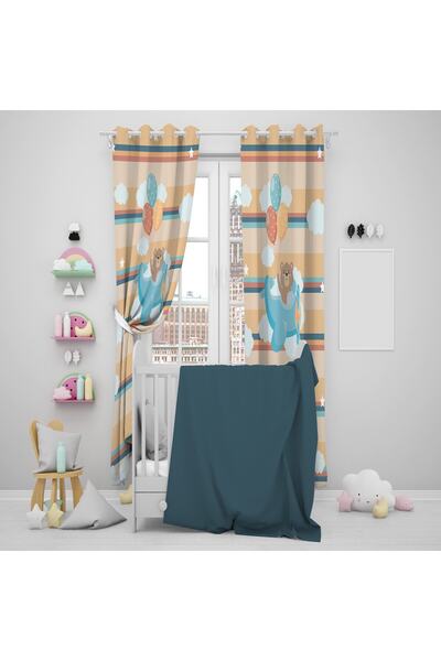 MODA Зовсім інша дитяча кімната Літак і слон Штора Bmfp-011