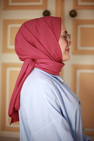 Mode Scarf Χιτζάμπ Βαμβακερό Ροζ Σάλι