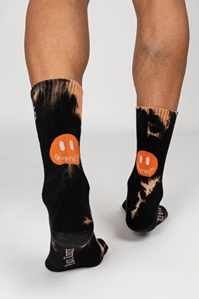 Paul Kenzie Smile Dye Unisex Tie-Dye Patterned Seamless Tennis Socks Sundown