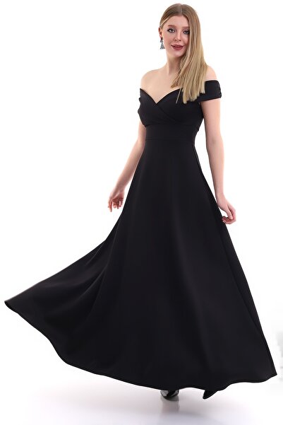 Moda MiraGül Kayık Yaka Kiloş Elbise