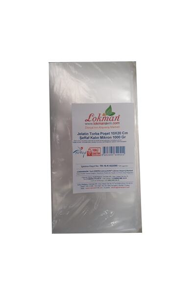 Gelatin Bag Sachet 10x20 Cm Transparent Thick Micron 1000 Gr 1 Pack