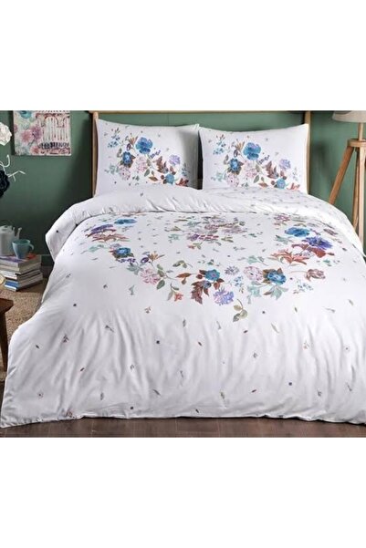 Taç Sander Mavi Çift Kişilik Ranfonce Nevresim Takımı