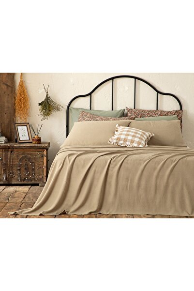 English Home Genesis Soft Touch Beige Single Pique Set - 150x220 cm