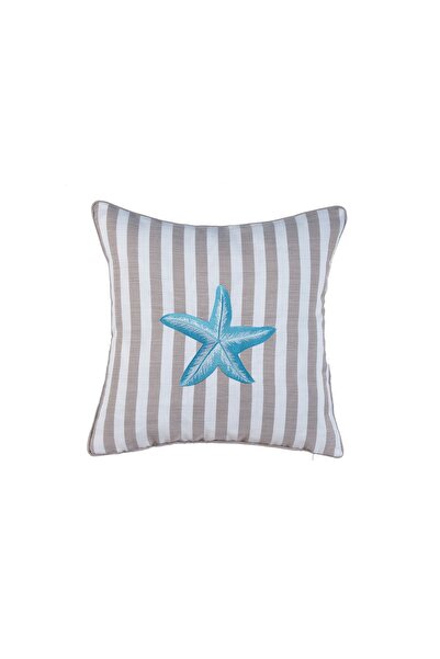 caka home design Star Case with Piping Stars ( Beige X Ecru Striped / Blue Em...
