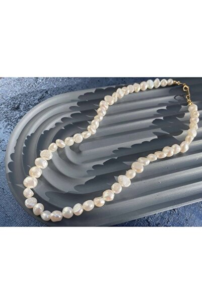 rue Küçük Barok Taşlı Inci Kolye, Choker, Şık Zarif Kolye