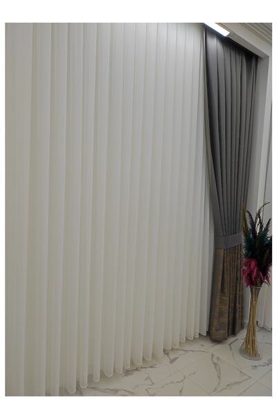 Tül Shop New Season Medium Pleated Steel Woven Draped Iron-Proof Sports Tulle Curtain Model Suitable for All Rooms