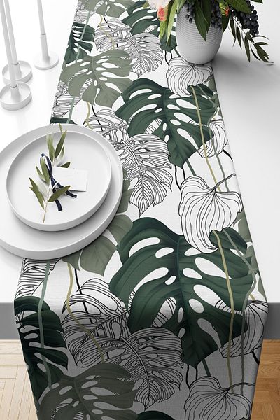 Pilloveland Runner Breeze Patterned Suede Woven 140*40 cm