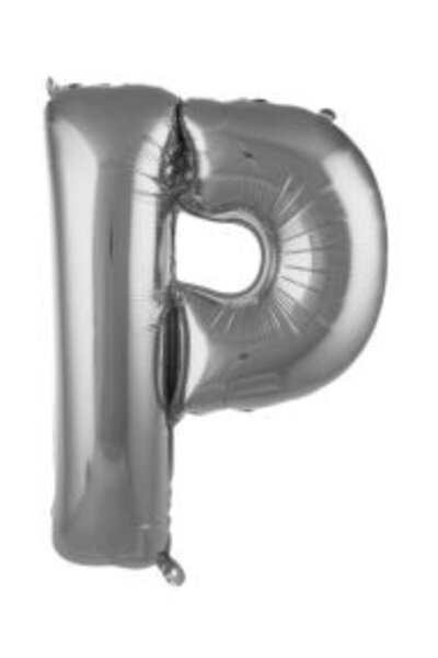 Çılgıntrend بالون من رقائق الفضة بحرف P مقاس 34 بوصة مقاس 76 سم