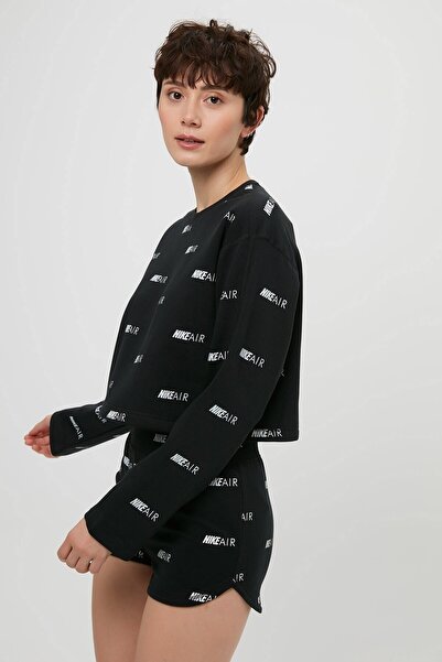 Nike Kadın Sweatshirt - W Nsw Air Crew Flc Aop Ct6033-010