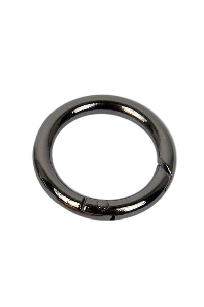 Nildenhobim Anthracite Color Metal Spring Ring - Diameter : 2.5 Cm ( 10 Pieces)