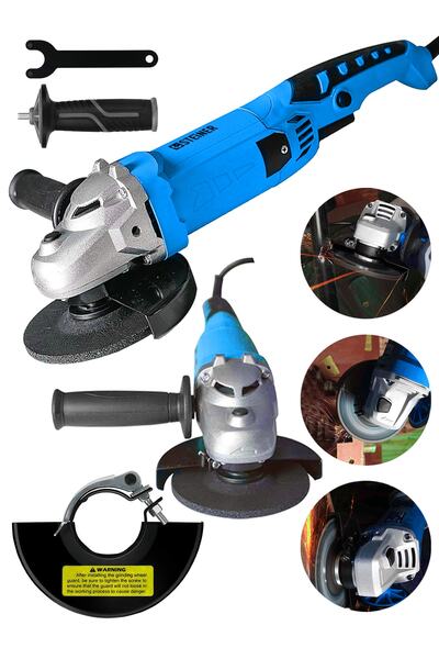 STEİNER Alman 3000 Watt Devir Ayarlı Sjs Çift Metal Dişli Şanzuman Demir Metal Kesme Taşlama Makinesi 125mm