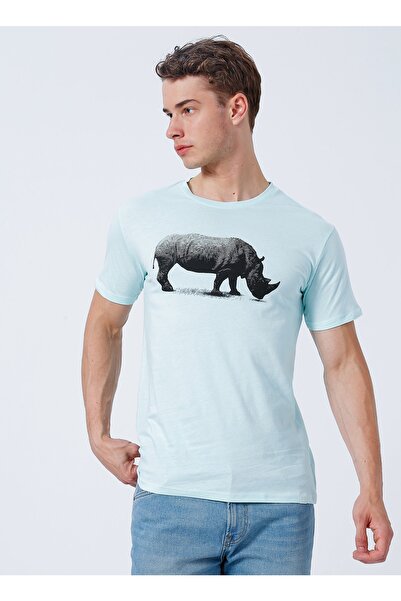 ESQUDO Crew Neck Printed Mint Men's T-shirt Estp0002