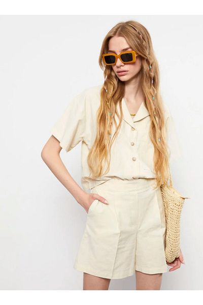LC Waikiki Běžné dámské šortky s elastickým pasem Xside Standard Fit