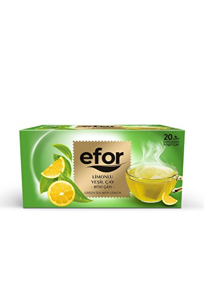 Efor Limon Bardak Poşet Bitki ve Meyve Yeşil Çay - 20'li
