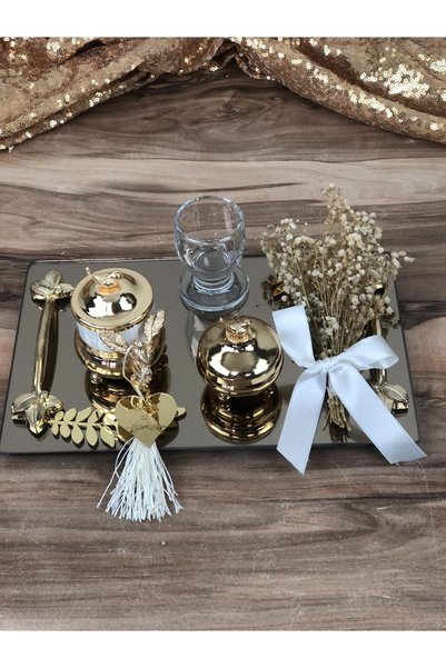 Denseden Damat Tepsisi Damat Fincanı Süslemeli Damat Kahvesi