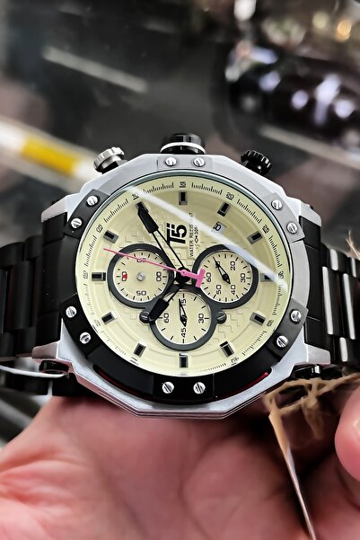 T5 Saat Erkek Kol Saati 3 Atm Su Geçirmez Siyah Renk Çelik Kordon Bileklik Wlg266