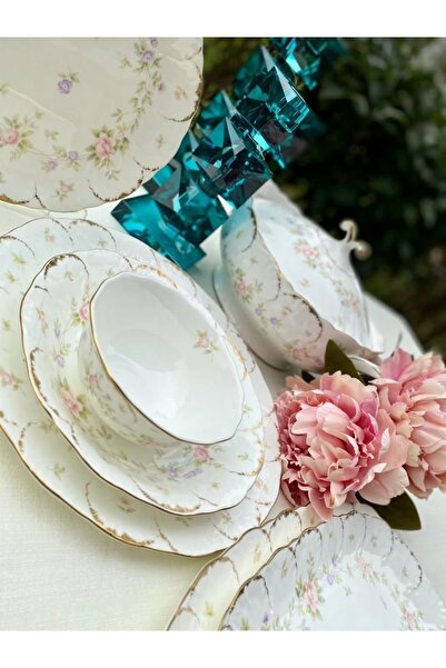 WANELLİ Fx1046 Tıffany Flowers 60 Parça Yuvarlak Yemek Takımı