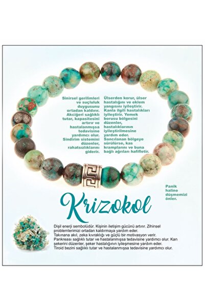 OSMANLI DOĞAL TAŞ Sertifikalı Krizokol-doğal Taş Bileklik-8mm B548