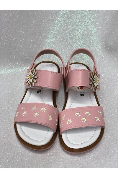 KAFKASLAR Sandale ortopedice pentru fete, cu talpă anti-alunecare, cu velcro, cu model de margarete