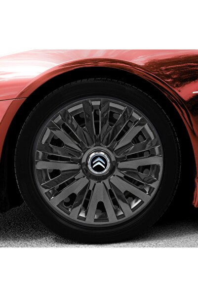 Genel Markalar Citroen Ami 14 Inç Uyumlu Jant Kapağı Amblemli Piano Black 4'l...