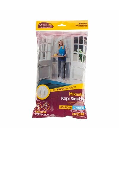 OMAK Green Leaves Sineklik Kapı Mıknatıslı Tül 2li