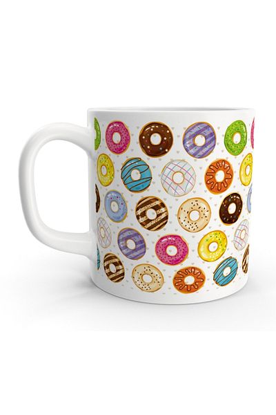 Rock'n Fox Donut Colored Sweet Designed Mug