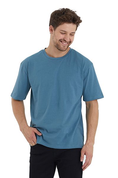 Adams Ανδρικό μπλουζάκι Basic Oversize Crew Neck 100% βαμβακερό κοντομάνικο