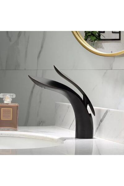 Fause Sink Faucet Leaf Black Klb103-b
