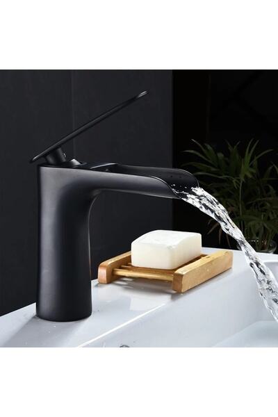 Fause Sink Faucet Waterfall Black Klb102-b