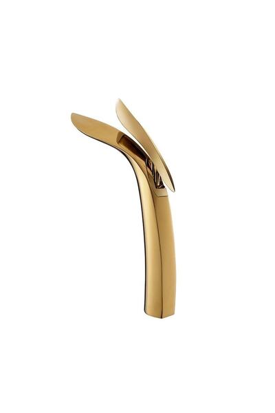 Fause High Bowl Sink Faucet Leaf Gold Gold Ksl103-g