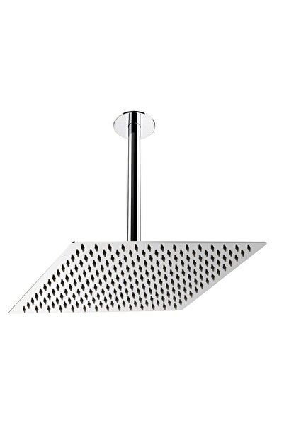 Fause Ankastre Duş Başlığı Borulu Kare Slim Metal 40x40 Cm Tavandan