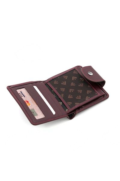 Eminsa Women's Burgundy Genuine Leather Women's Wallet