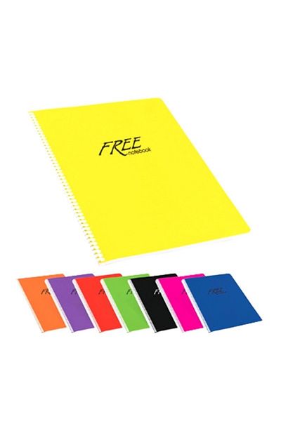 Keskin Colors Kc Free A4 40 Yp Caiet de copertă Pp cu spirală în carouri 320392
