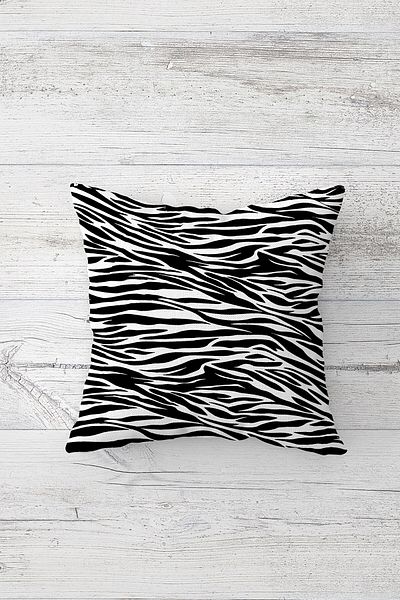 on the clouds Zebra Patterned Double Sided Printed Hidden Zippered Pillowcase Throw Pillow Seat Pillowcase