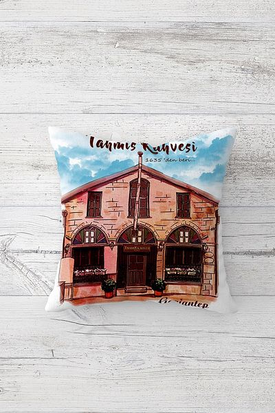 on the clouds Gaziantep Tahvish Coffee Față de pernă cu fermoar ascuns cu imprimare pe două fețe Husă de pernă pentru scaun