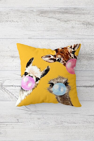 Pelangi غطاء وسادة ذو سحاب مخفي مطبوع على الوجهين، غطاء وسادة للمقعد