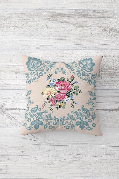 Pelangi Vintage Rose Pattern Double Sided Printed Hidden Zippered Pillowcase ...