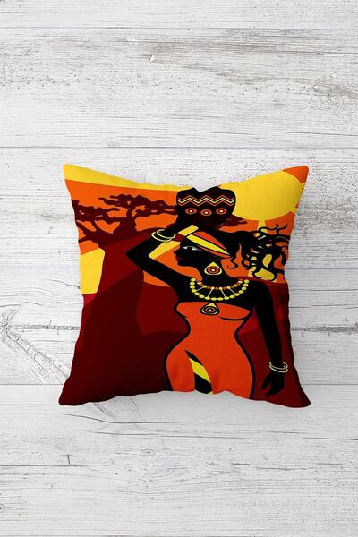 Pelangi المرأة الأفريقية نمط الطباعة على الوجهين المخفية انغلق وسادة رمي وساد...