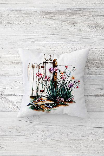 linazaitun One Side Printed Hidden Zipper Decorative Pillowcase Throw Pillow Case Seat Pillowcase