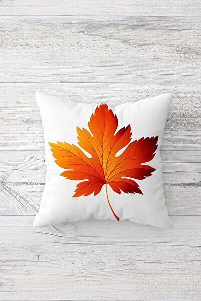 Pelangi غطاء وسادة برتقالي مزدوج الجوانب وسحاب مخفي - وسادة مقعد رمي