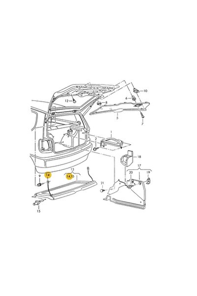 OEM Vw Polo Hb 2000-2001 Bagaj Panzot Pandizot Askı Lastiği Ipi 1h6863447