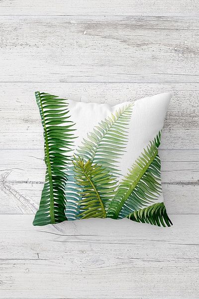 Pelangi Tropical Needle Leaf Double Sided Printed Hidden Zipper Pillowcase Throw Pillow Seat Pillowcase