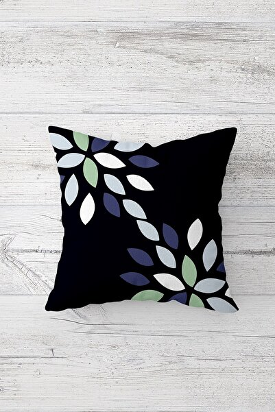 Pelangi Flower Patterned Double Sided Printed Hidden Zippered Pillowcase Thro...